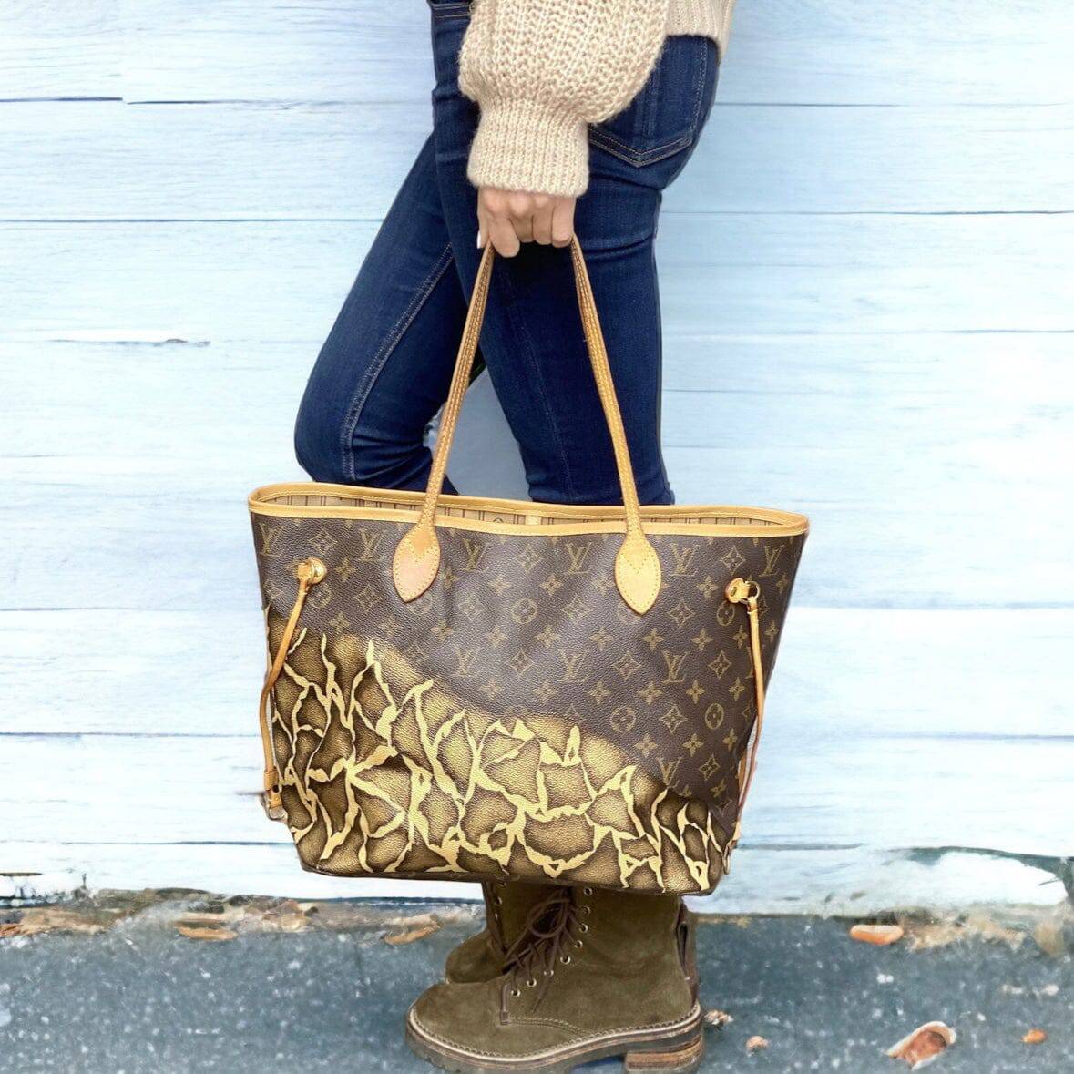 Hand painted Louis Vuitton Bag