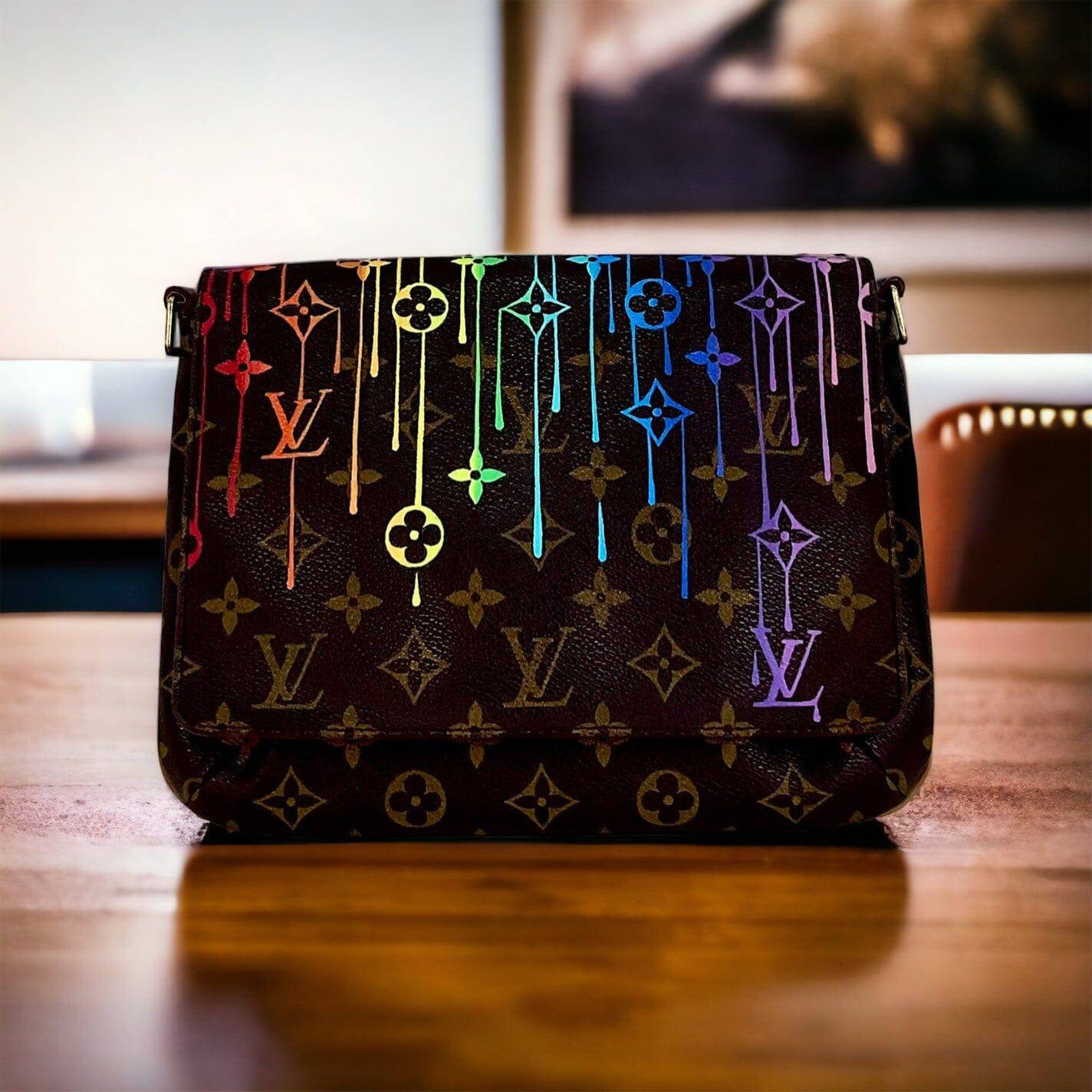 Hand painted Louis Vuitton Bag