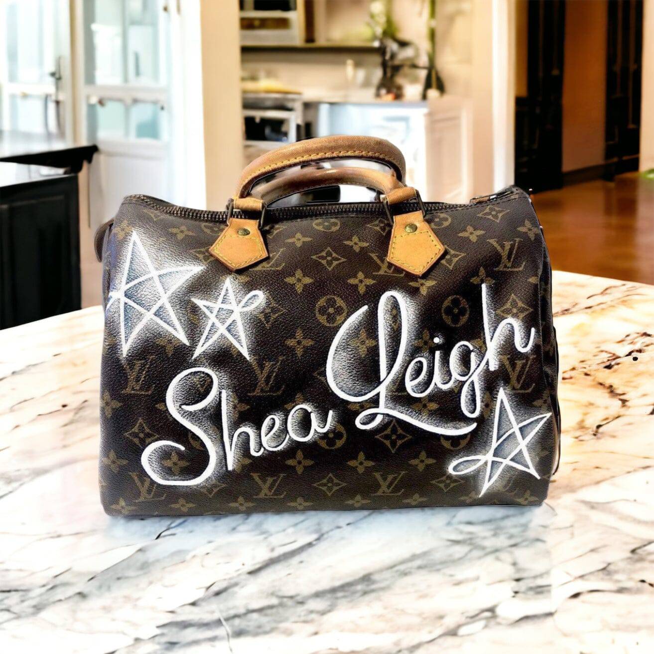 Hand painted Louis Vuitton Bag