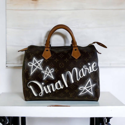 Hand painted Louis Vuitton Bag