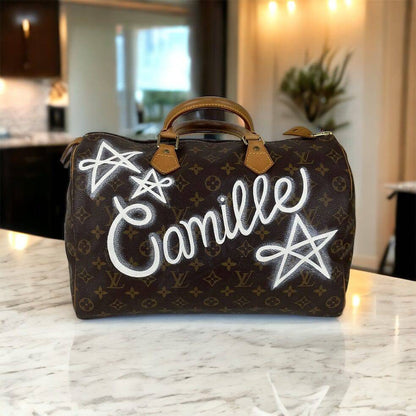 Hand painted Louis Vuitton Bag