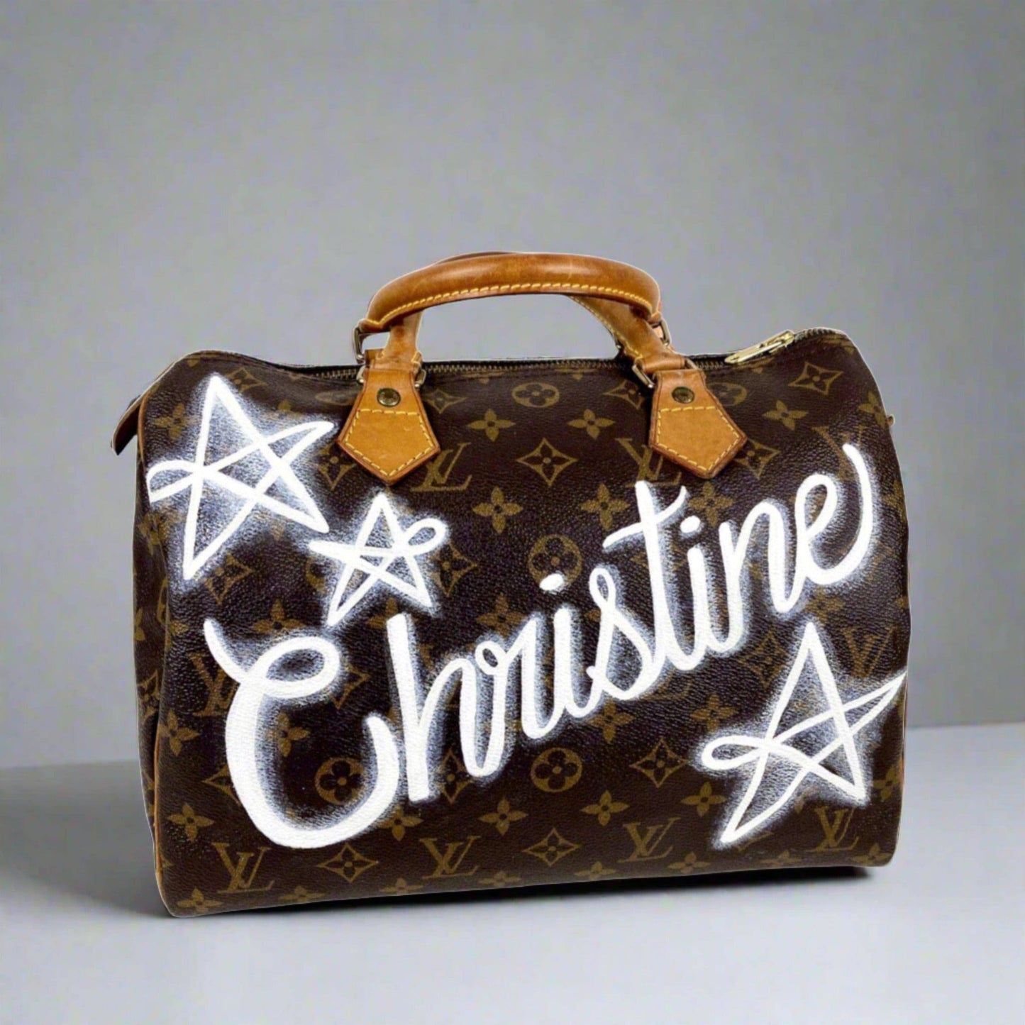 Hand painted Louis Vuitton Bag