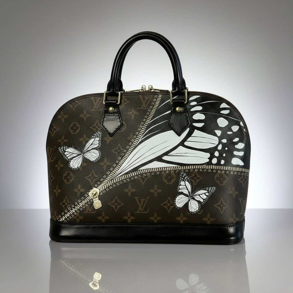 Hand painted Louis Vuitton Bag