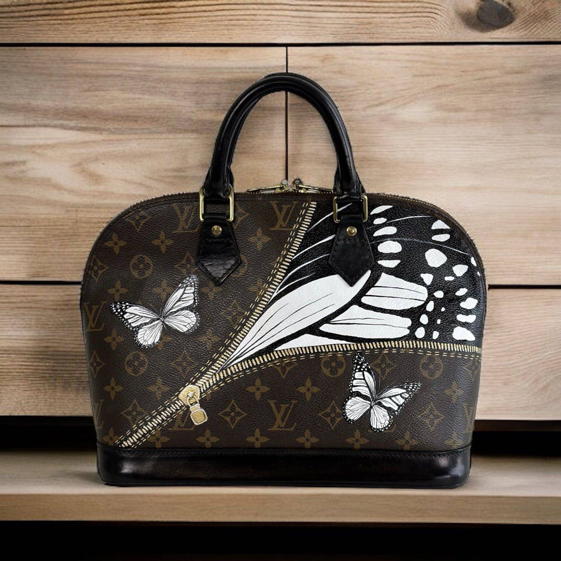 Hand painted Louis Vuitton Bag