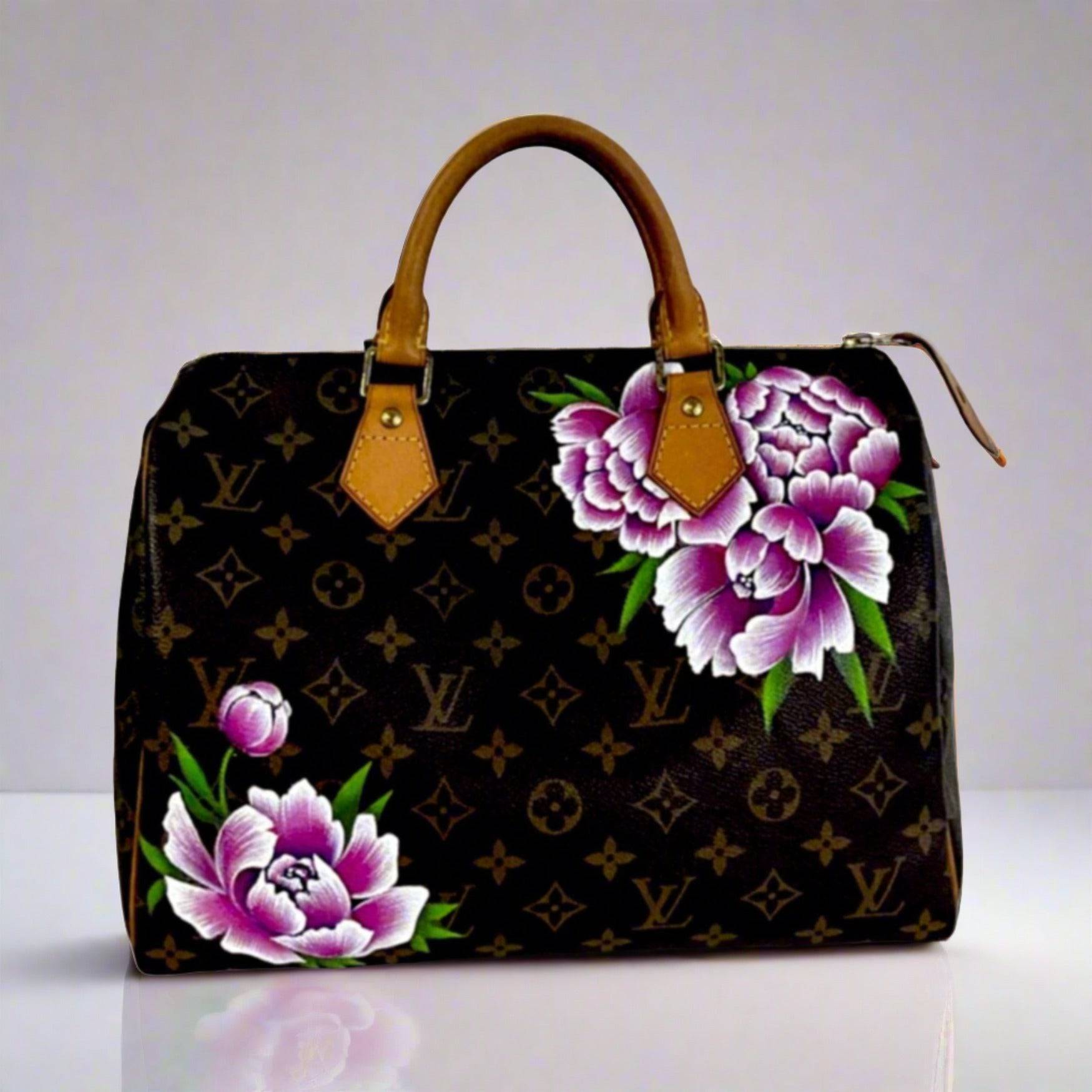 Hand painted Louis Vuitton Bag