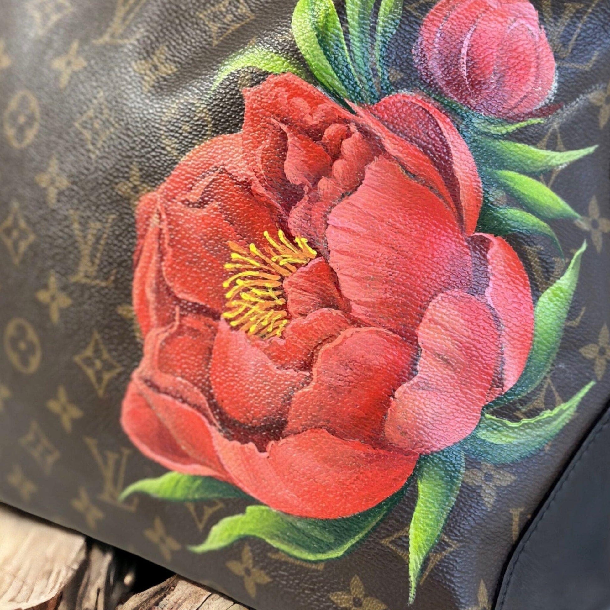 Hand painted Louis Vuitton Bag