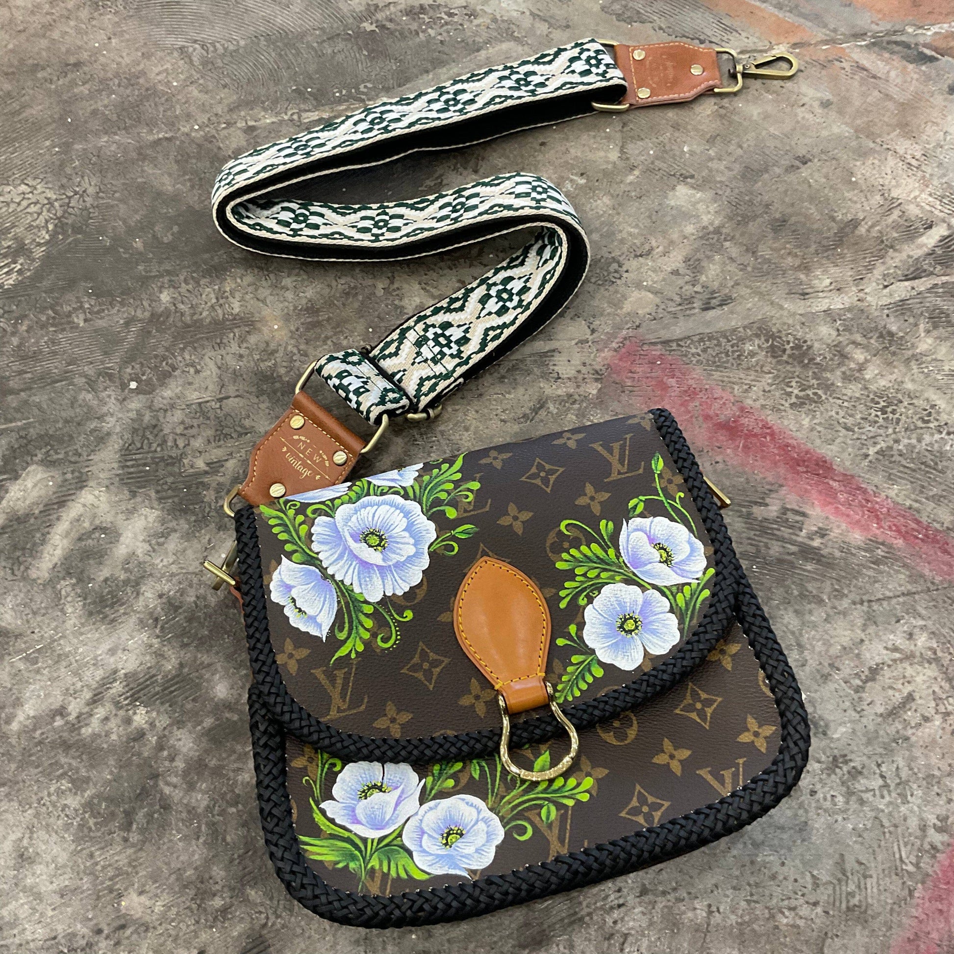 Hand painted Louis Vuitton Bag