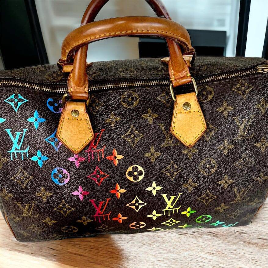 Hand painted Louis Vuitton Bag
