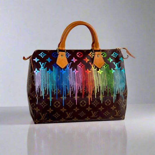 Hand painted Louis Vuitton Bag