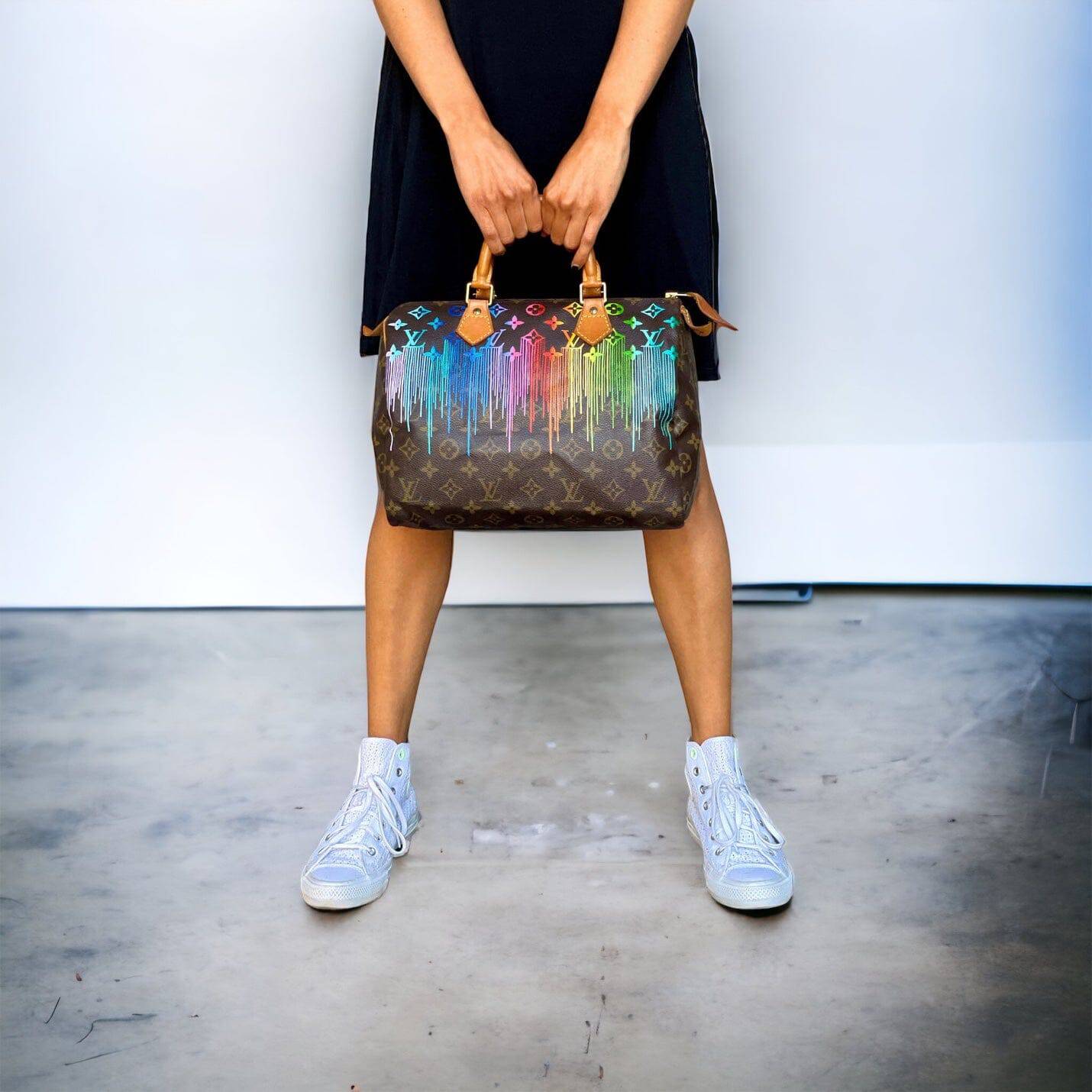 Hand painted Louis Vuitton Bag