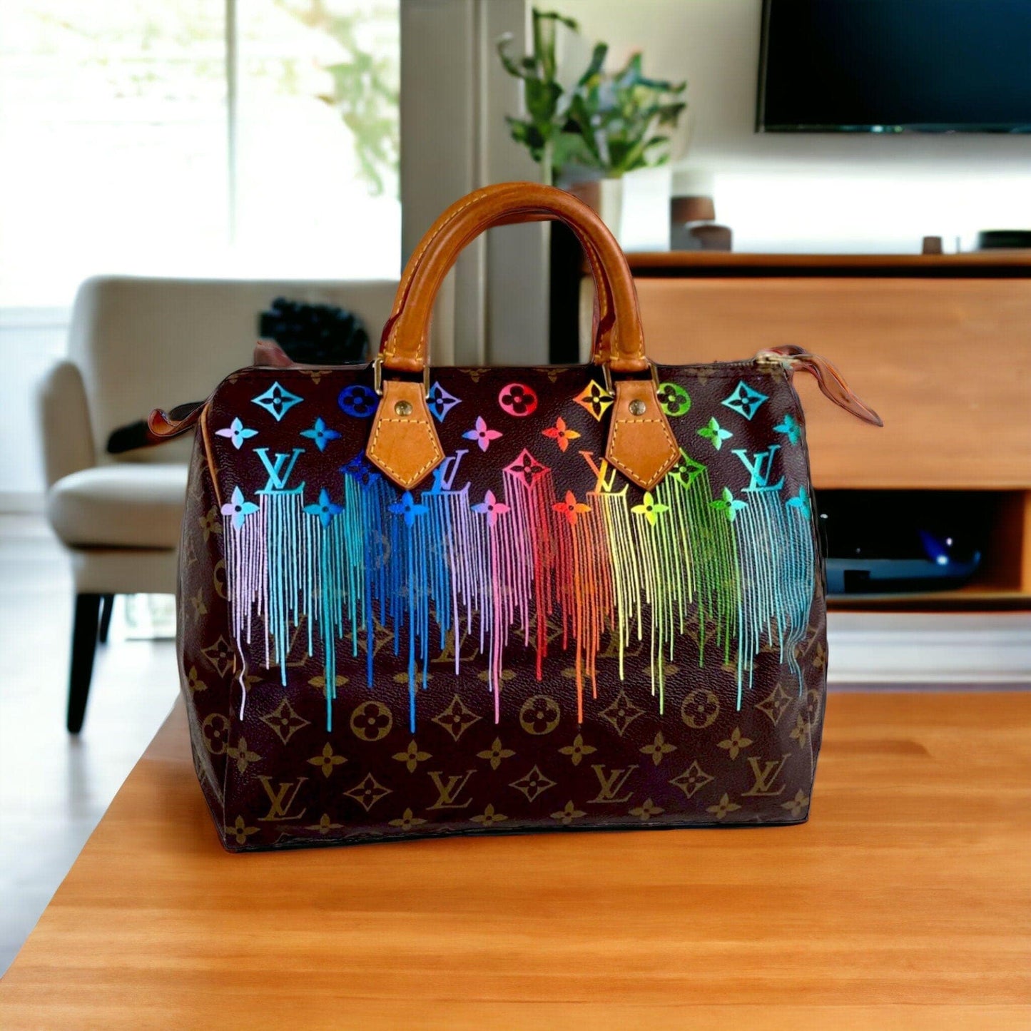 Hand painted Louis Vuitton Bag