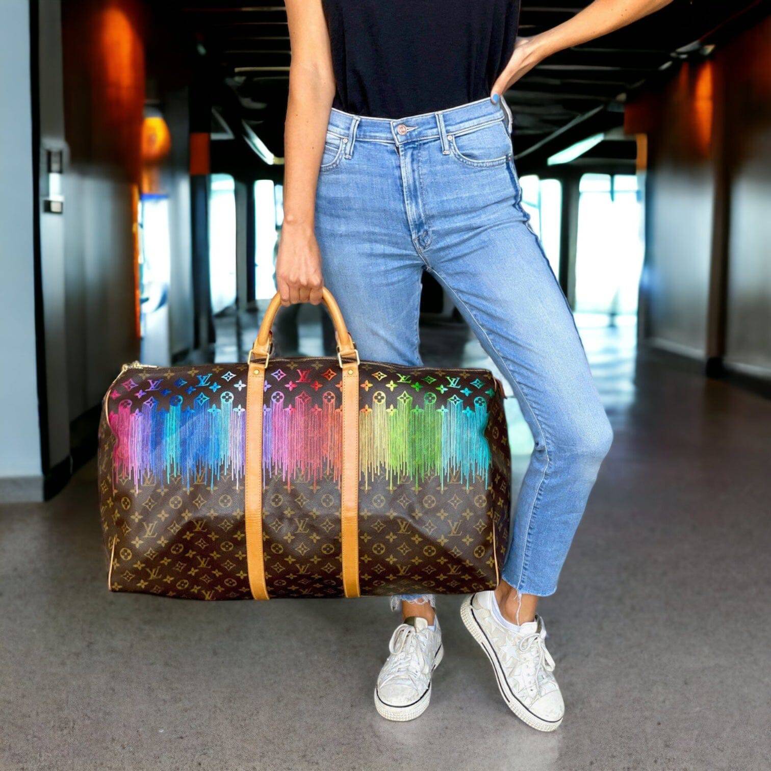 hand bag for raining Louis Vuitton Hand-Painted