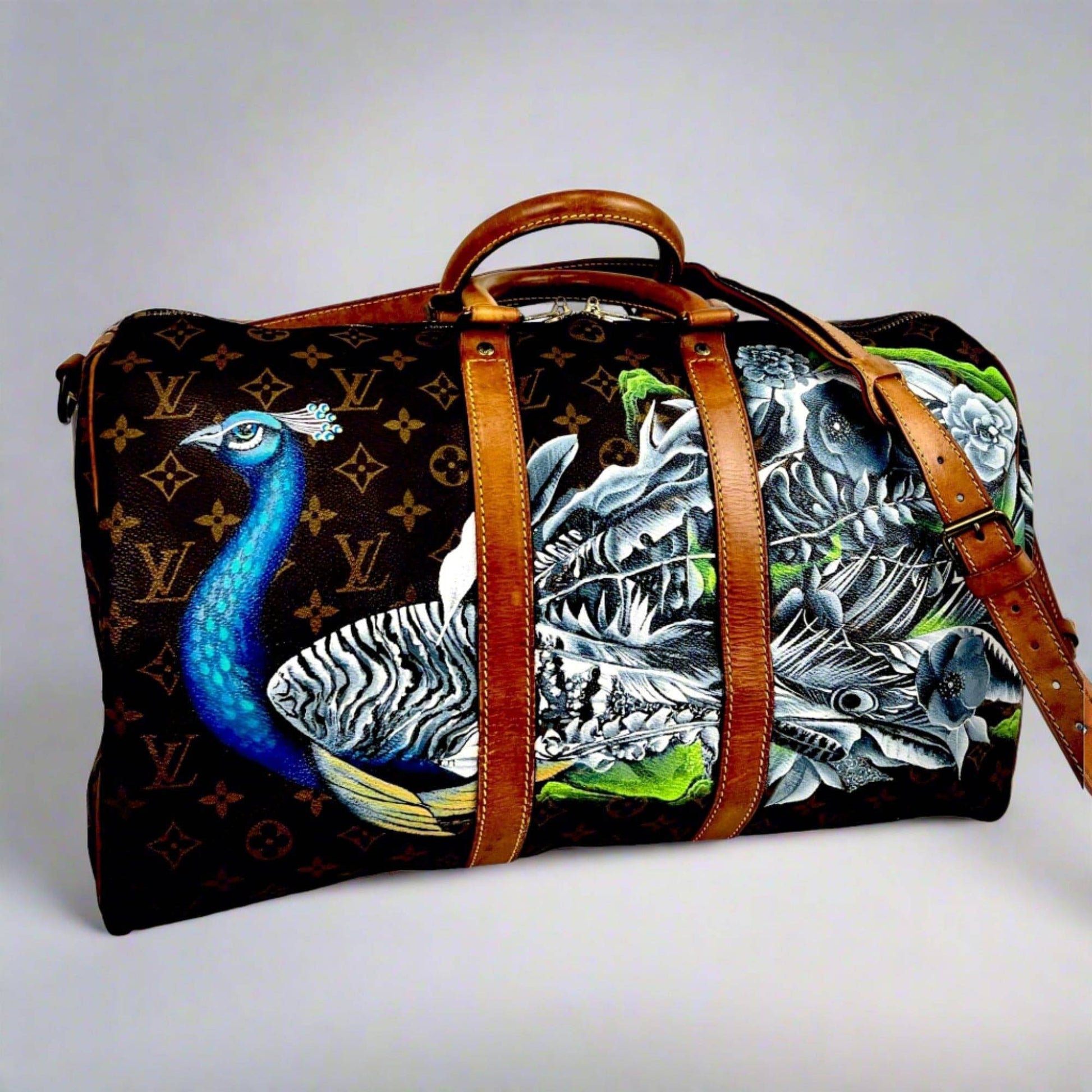 Hand painted Louis Vuitton Bag