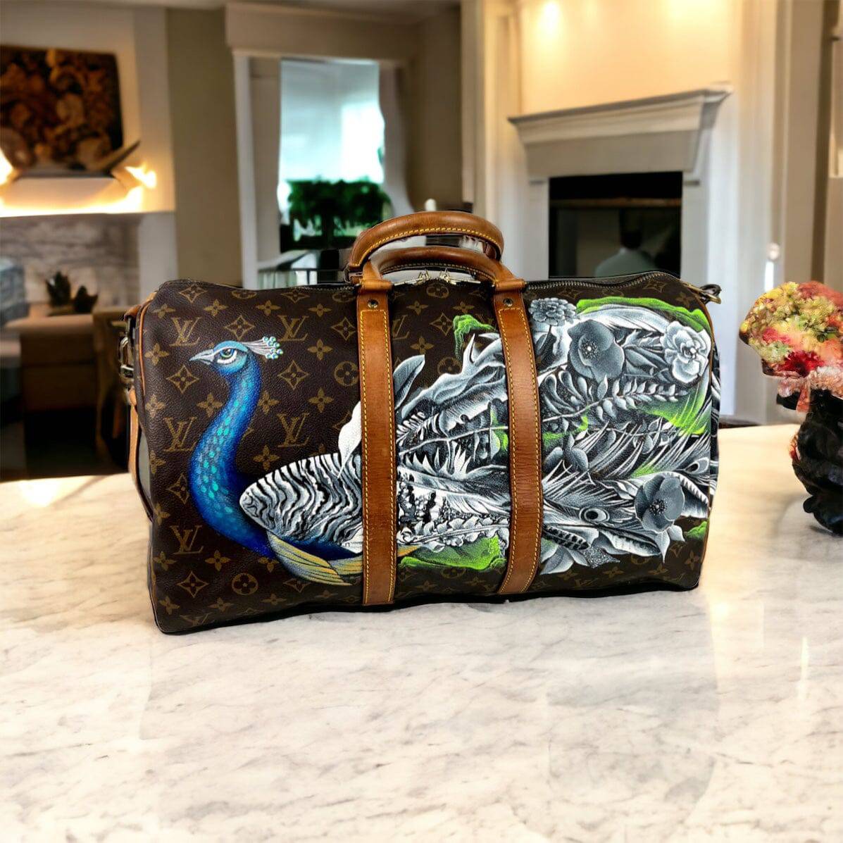 Hand painted Louis Vuitton Bag