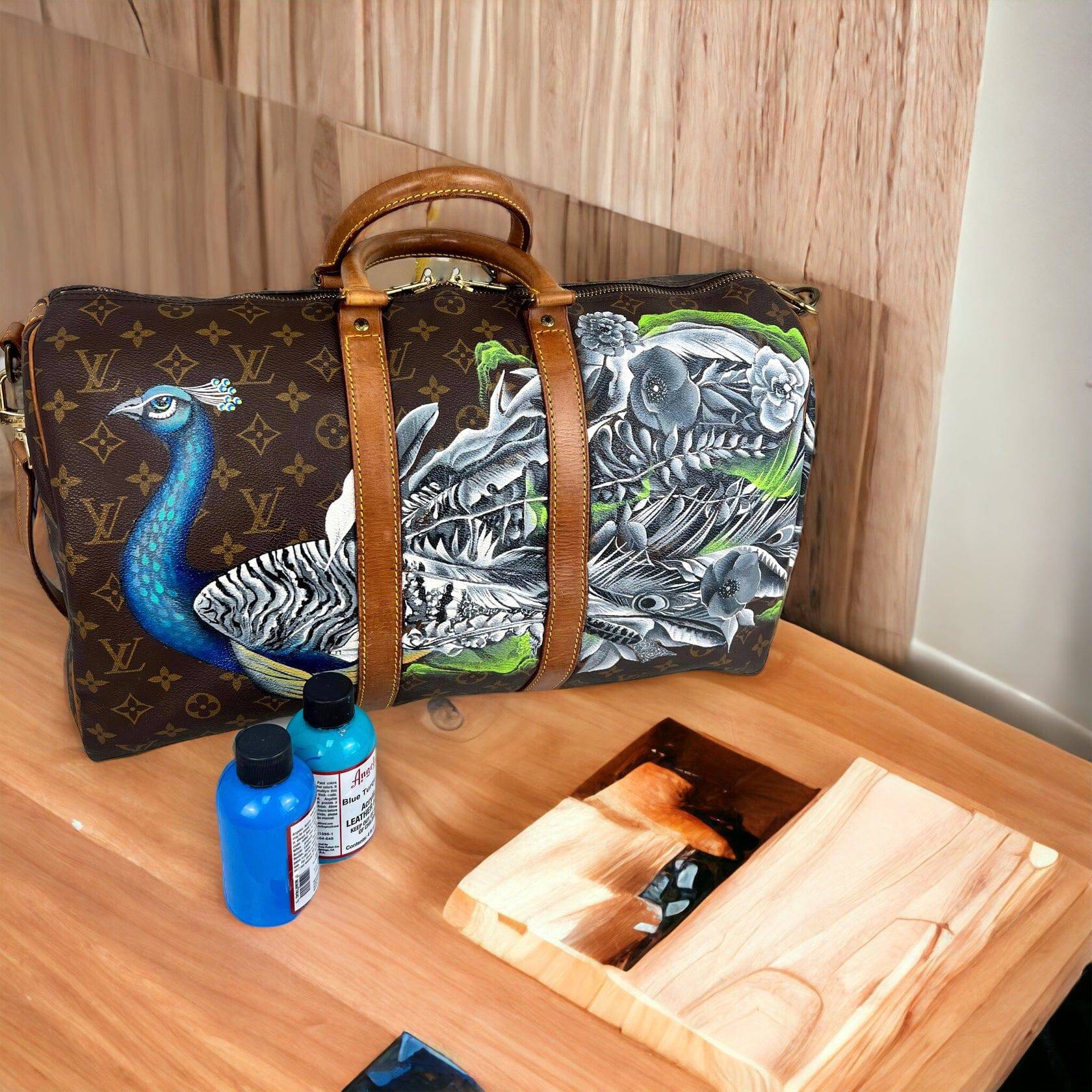 Hand painted Louis Vuitton Bag