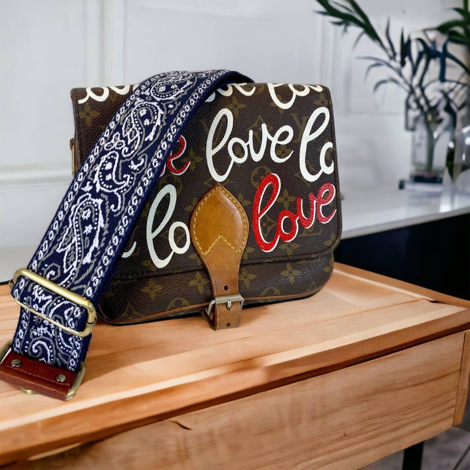 Hand painted Louis Vuitton Bag