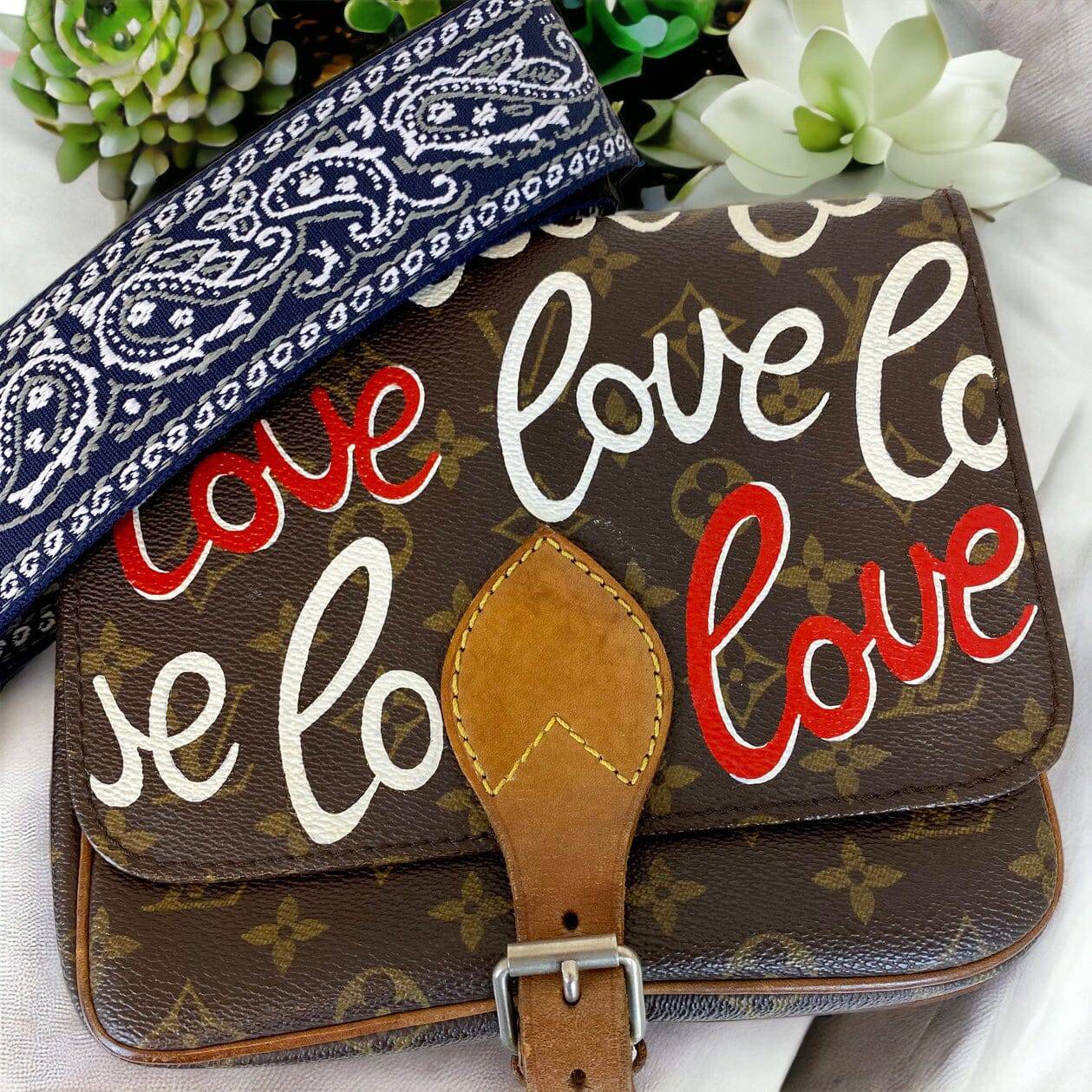 Hand painted Louis Vuitton Bag