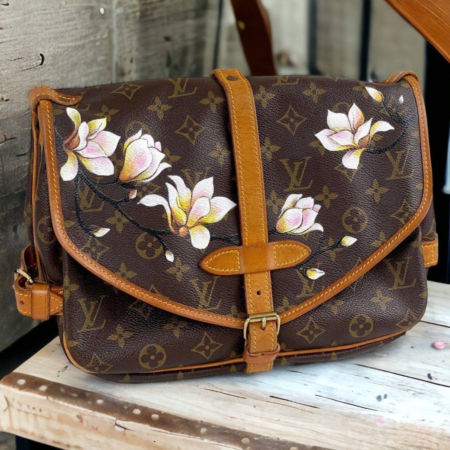 Hand painted Louis Vuitton Bag