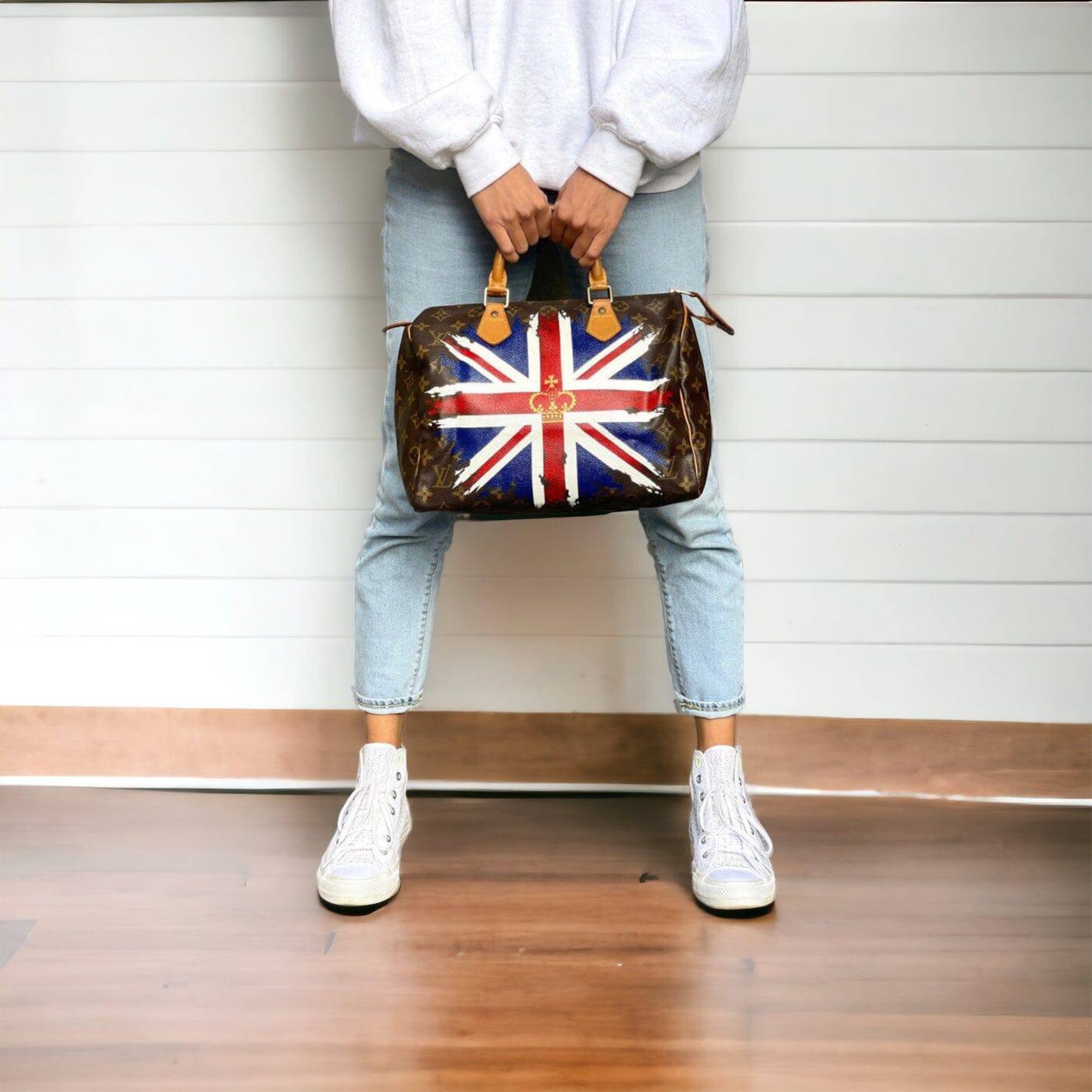 Hand painted Louis Vuitton Bag