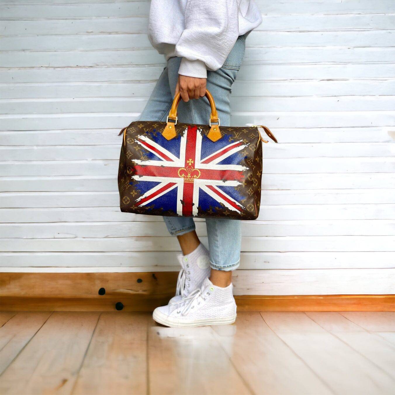 Hand painted Louis Vuitton Bag