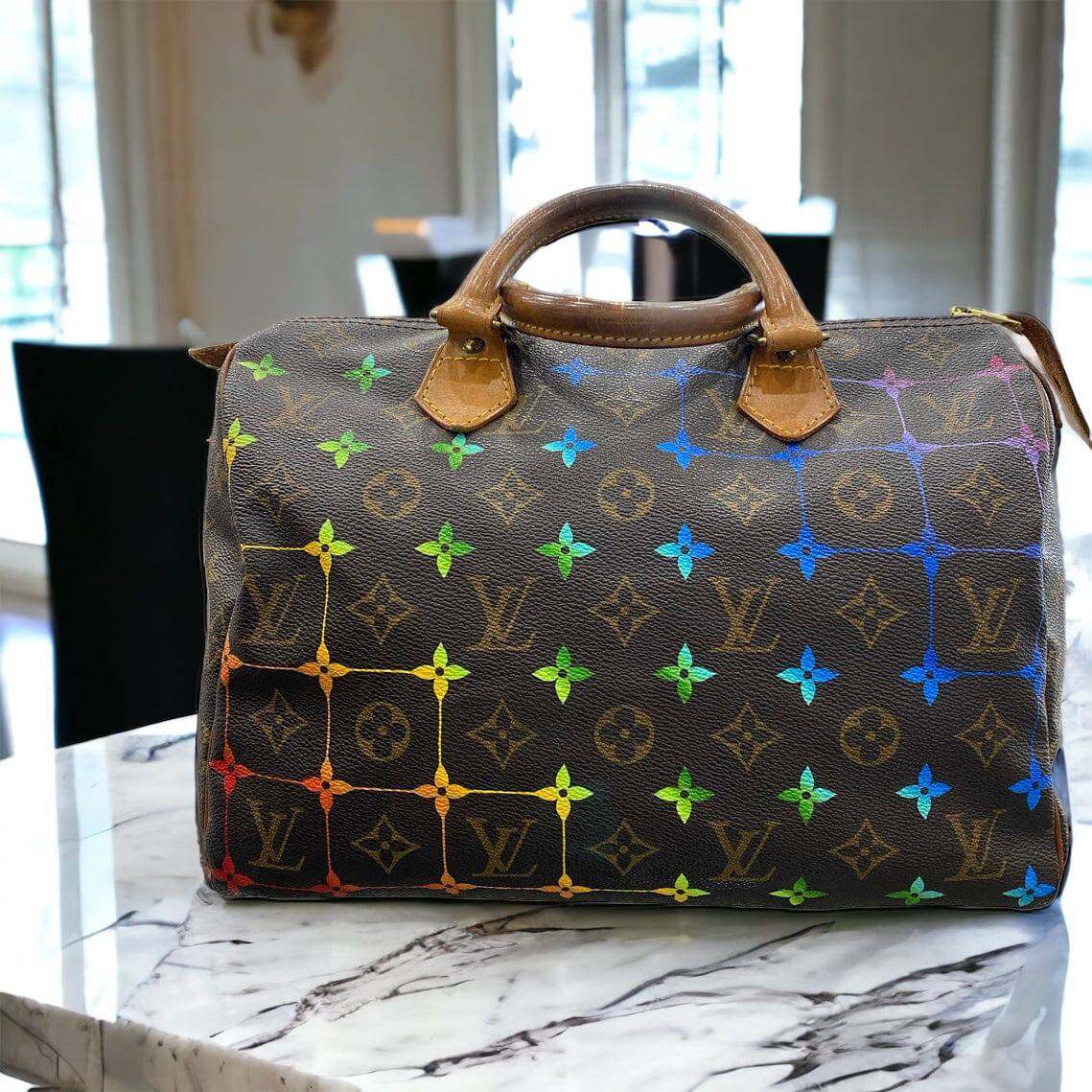 Hand painted Louis Vuitton Bag