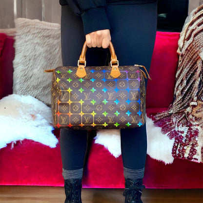 Hand painted Louis Vuitton Bag