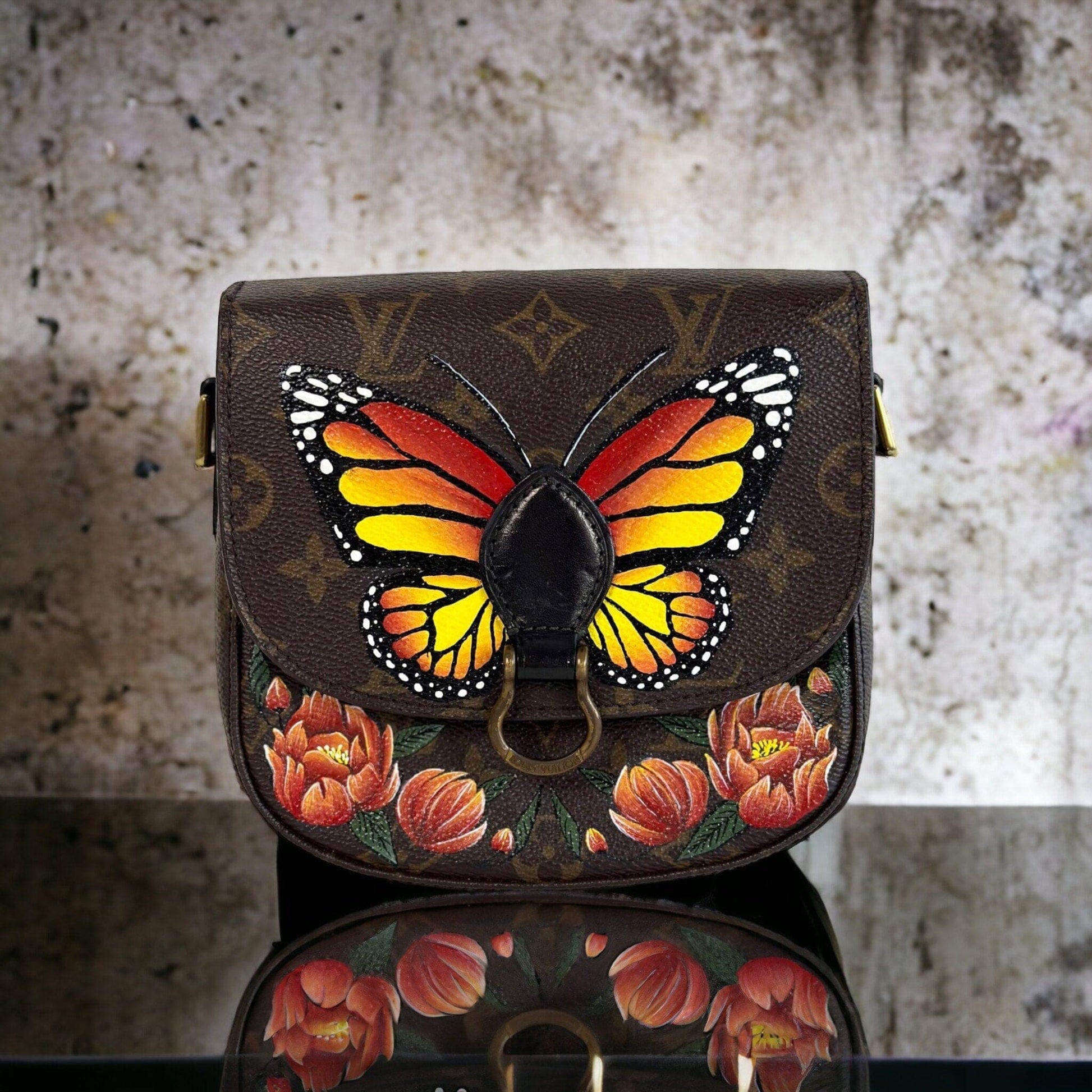 Hand painted Louis Vuitton Bag
