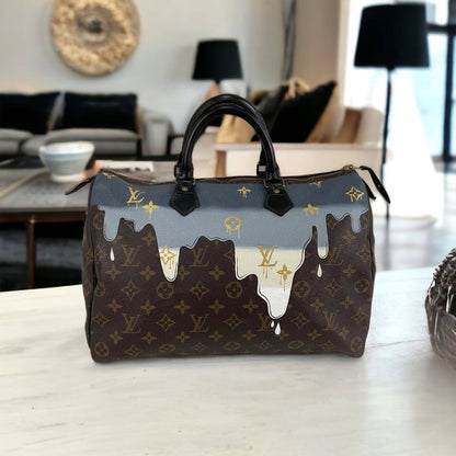Hand painted Louis Vuitton Bag