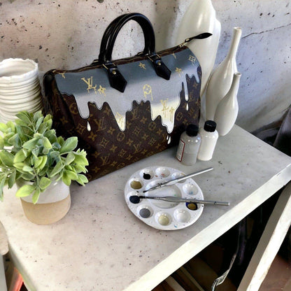 Hand painted Louis Vuitton Bag