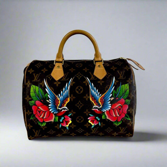 Hand painted Louis Vuitton Bag