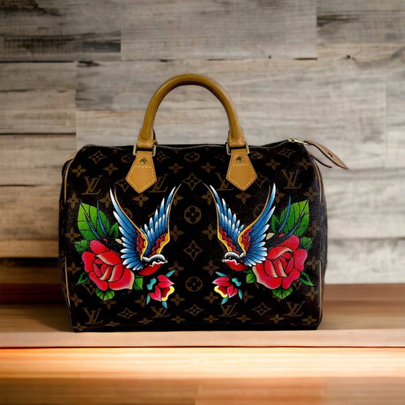Hand painted Louis Vuitton Bag