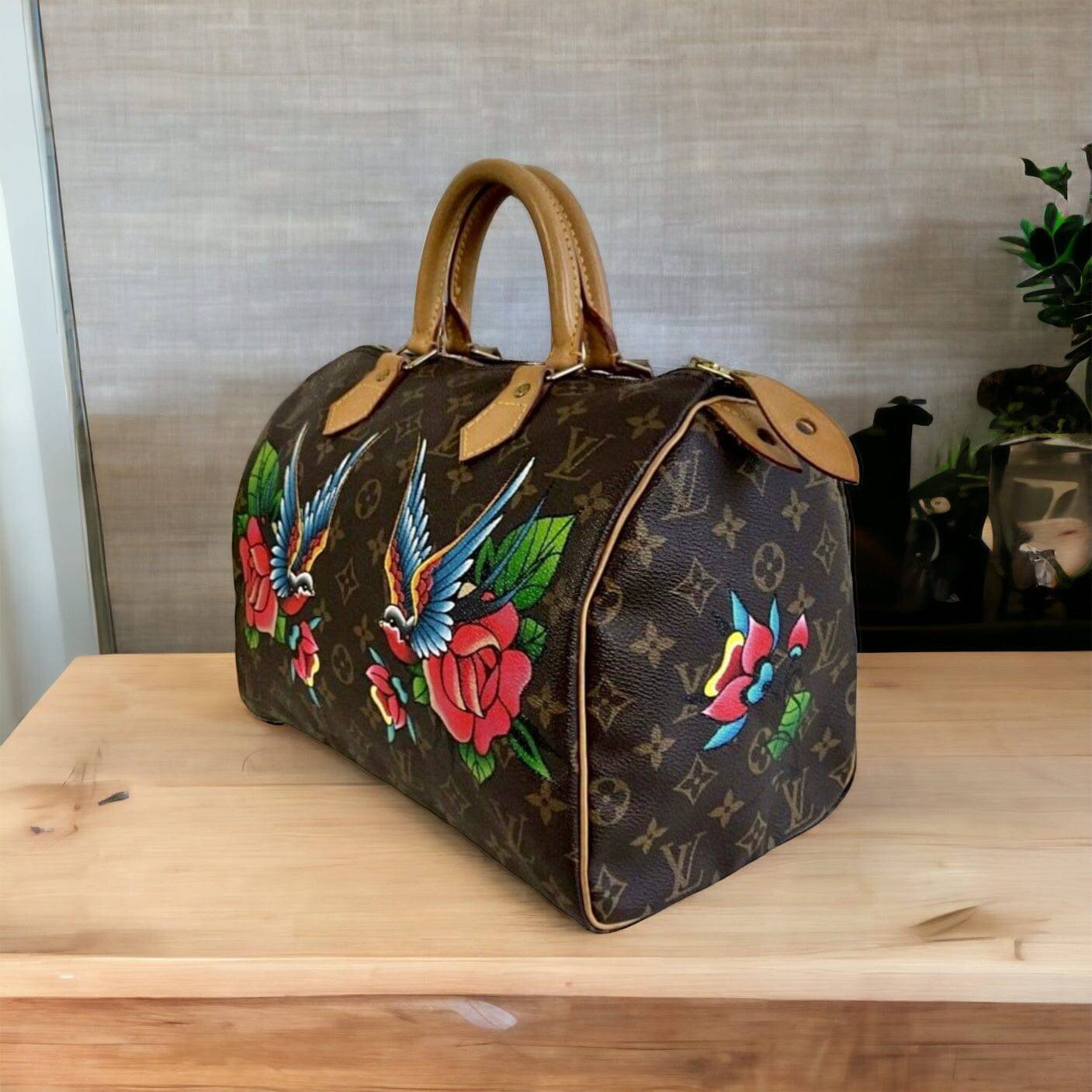 Hand painted Louis Vuitton Bag