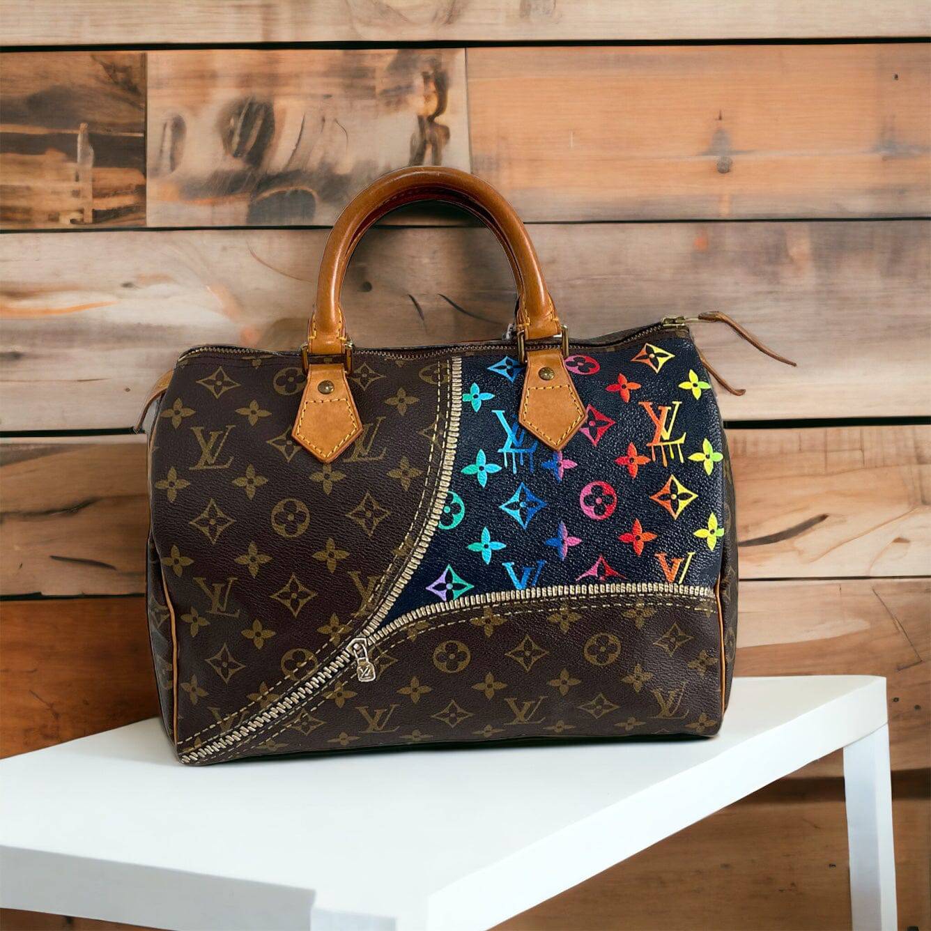 Hand painted Louis Vuitton Bag