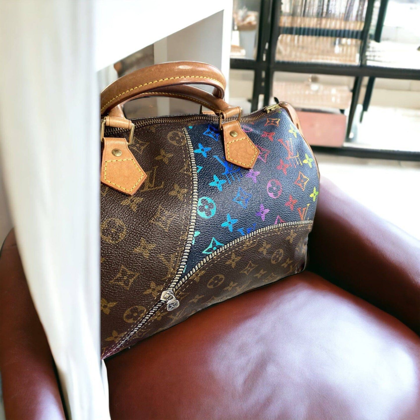 Hand painted Louis Vuitton Bag