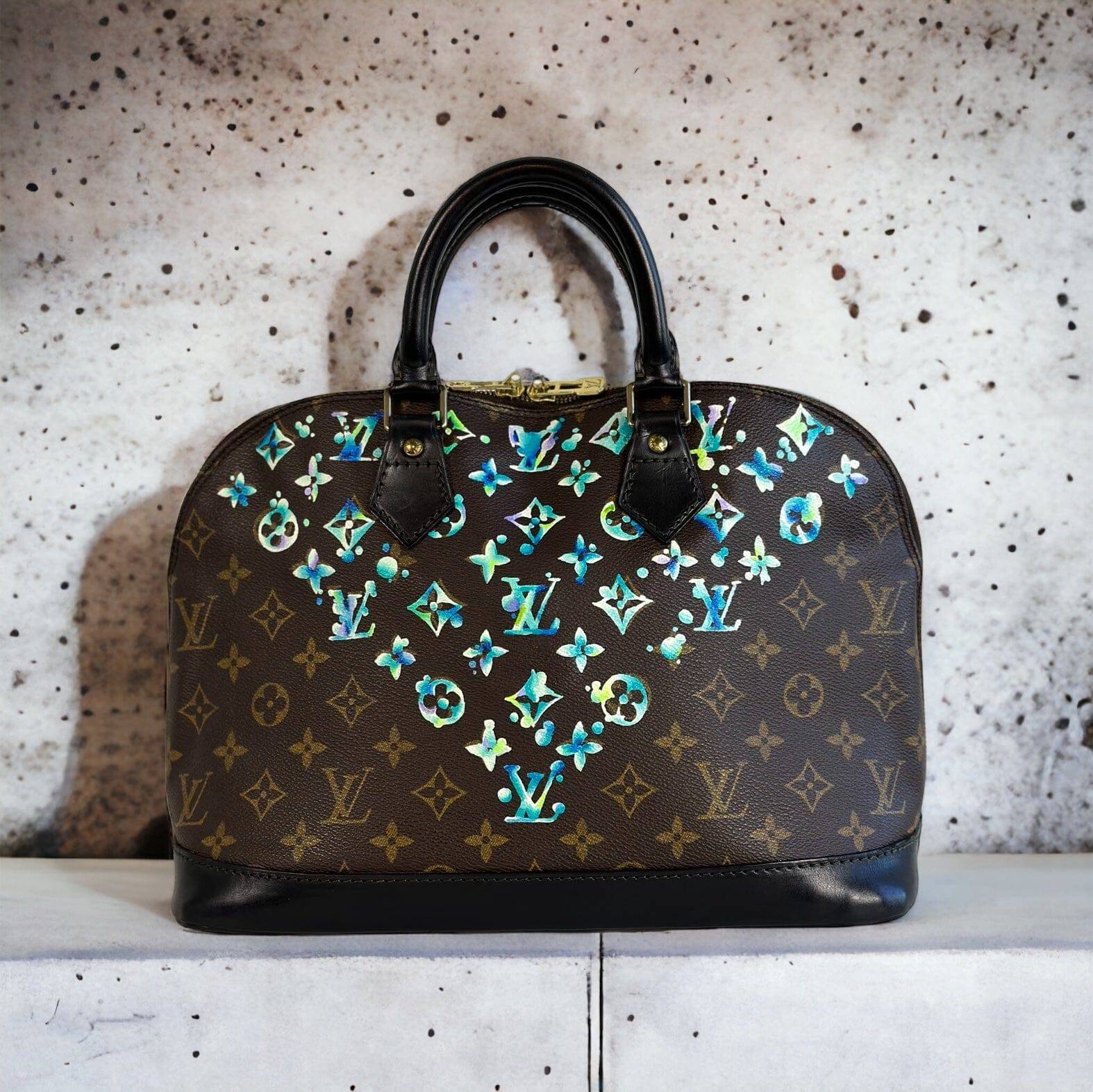 Hand painted Louis Vuitton Bag