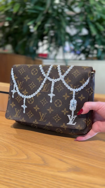 A Girl's Best Friend-Painted Louis Vuitton