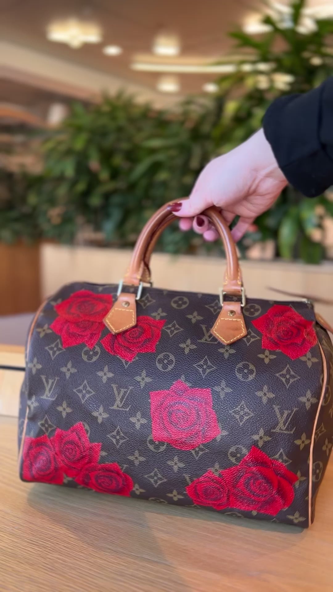Custom Painted Louis Vuitton Speedy Handbag – New Vintage Handbags