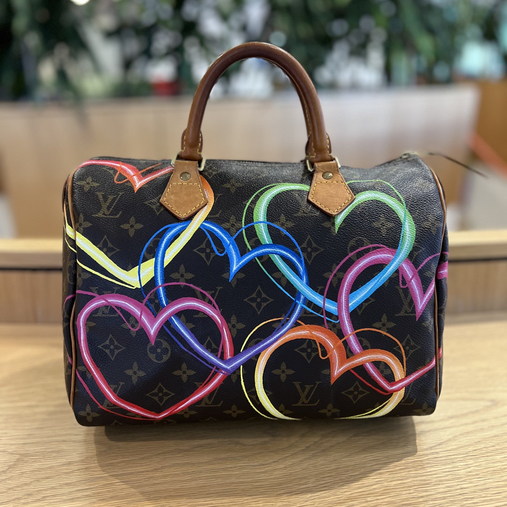 Hand painted Louis Vuitton Bag