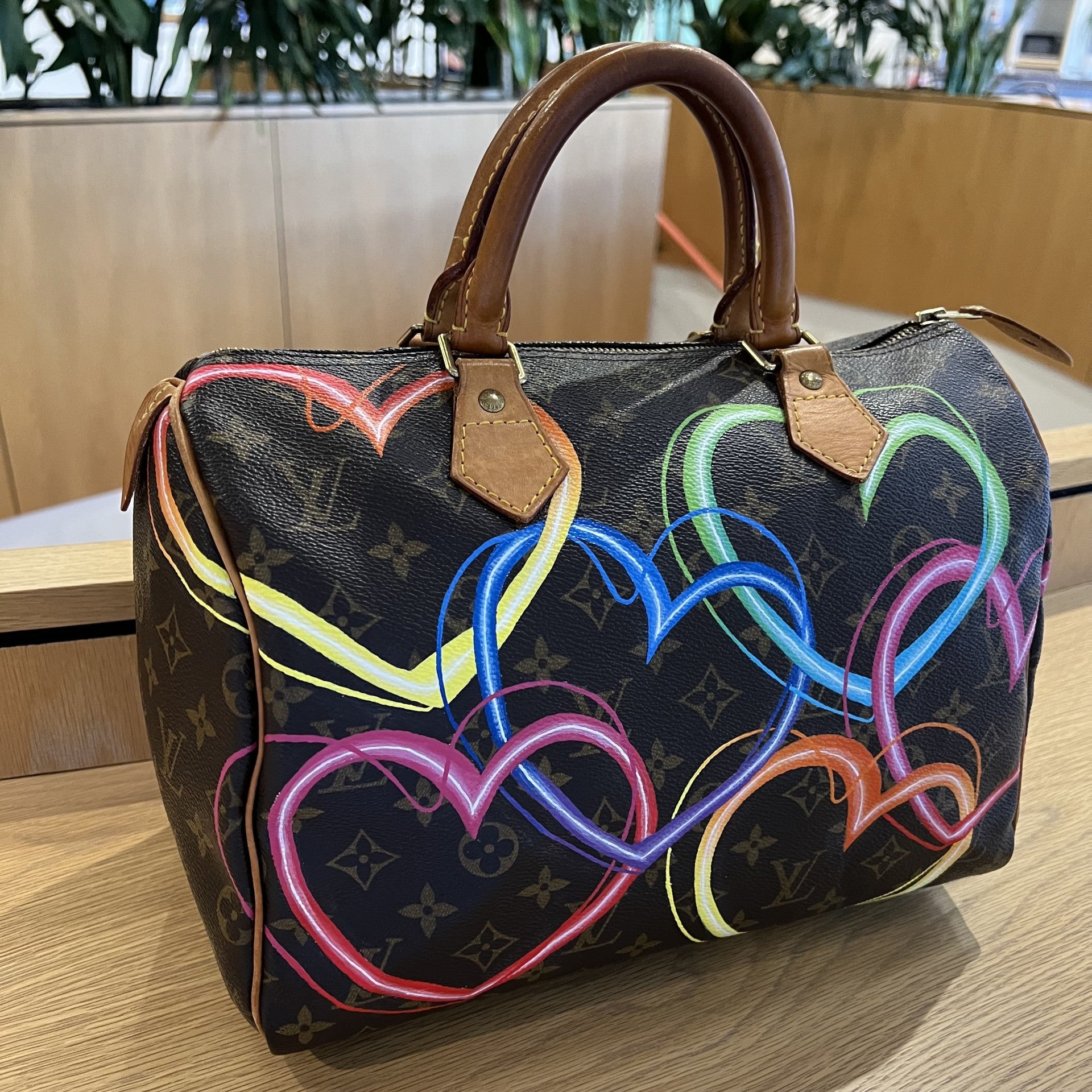 Hand painted Louis Vuitton Bag