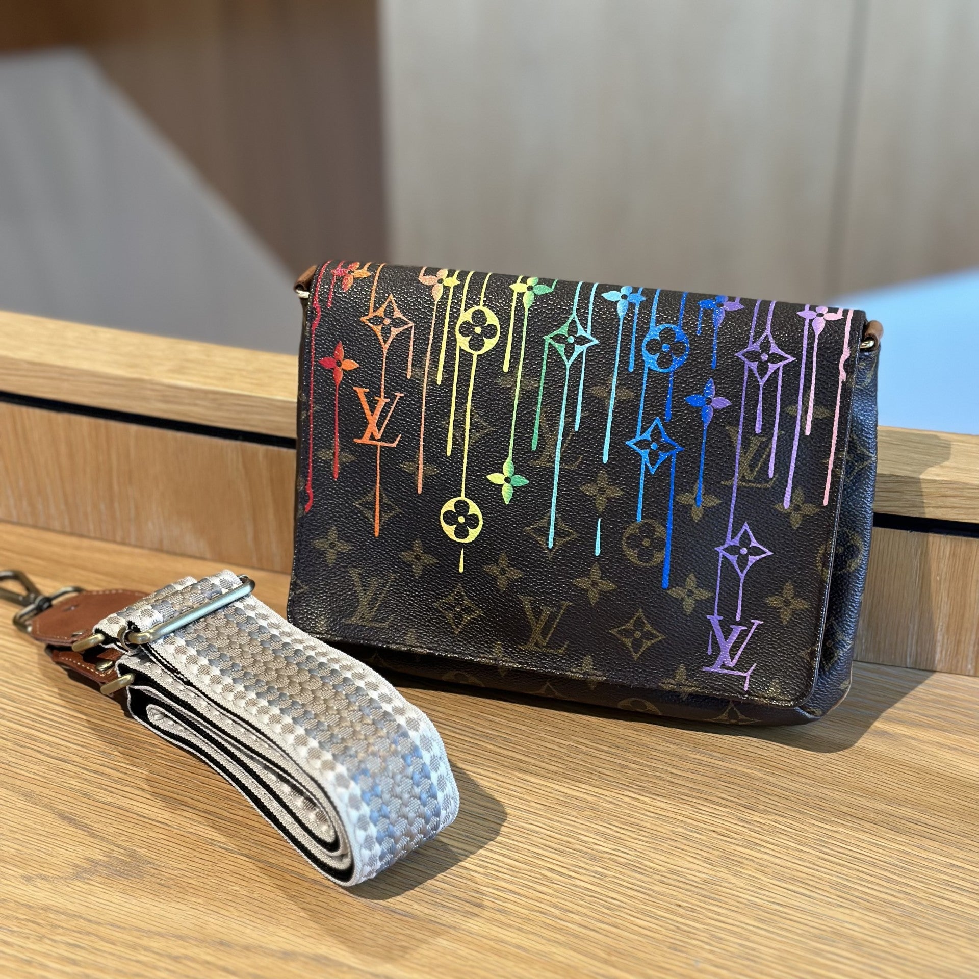 Hand painted Louis Vuitton Bag