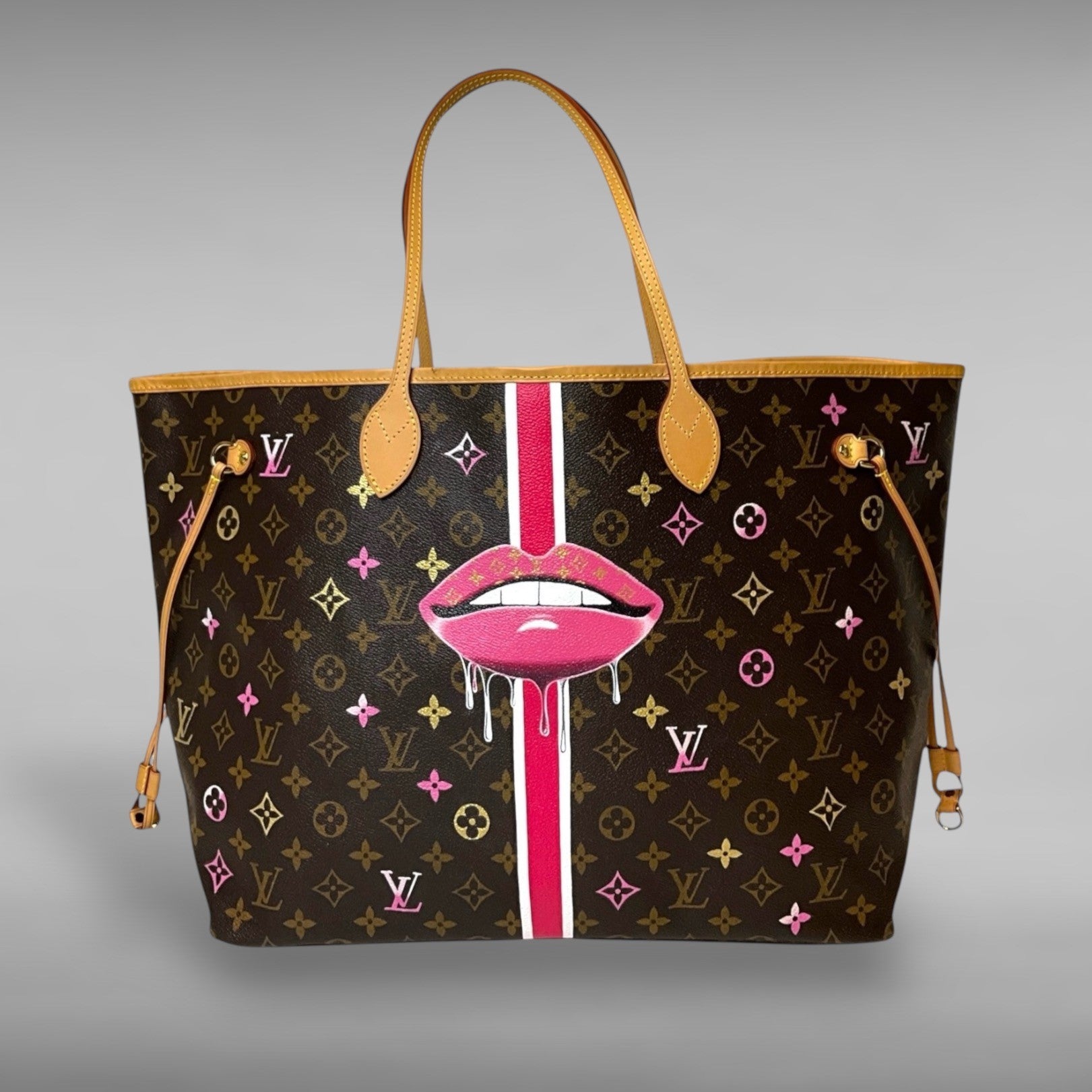 Hand painted Louis Vuitton Bag